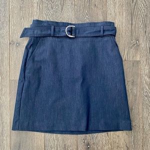 NWT! Ann Taylor Belted Chambray Skirt